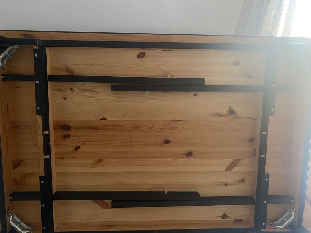 Mesa (Madeira Maciça) de Jantar Extensível + Cadeiras