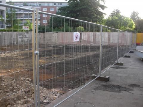 Ogrodzenie budowlane tymczasowe przestawne panel ażurowy owalny ZESTAW