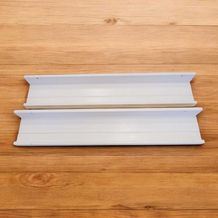 2szt MÅLERÅS Ikea Półka na zdjęcia bambus 75 cm biała ekspozycyjna