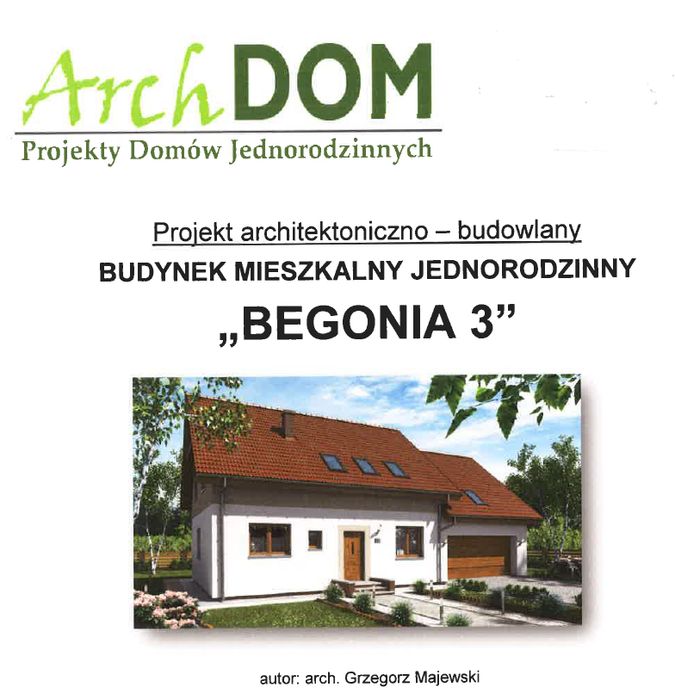 Sprzedam projekt domu, projekt budynku, Begonia 3