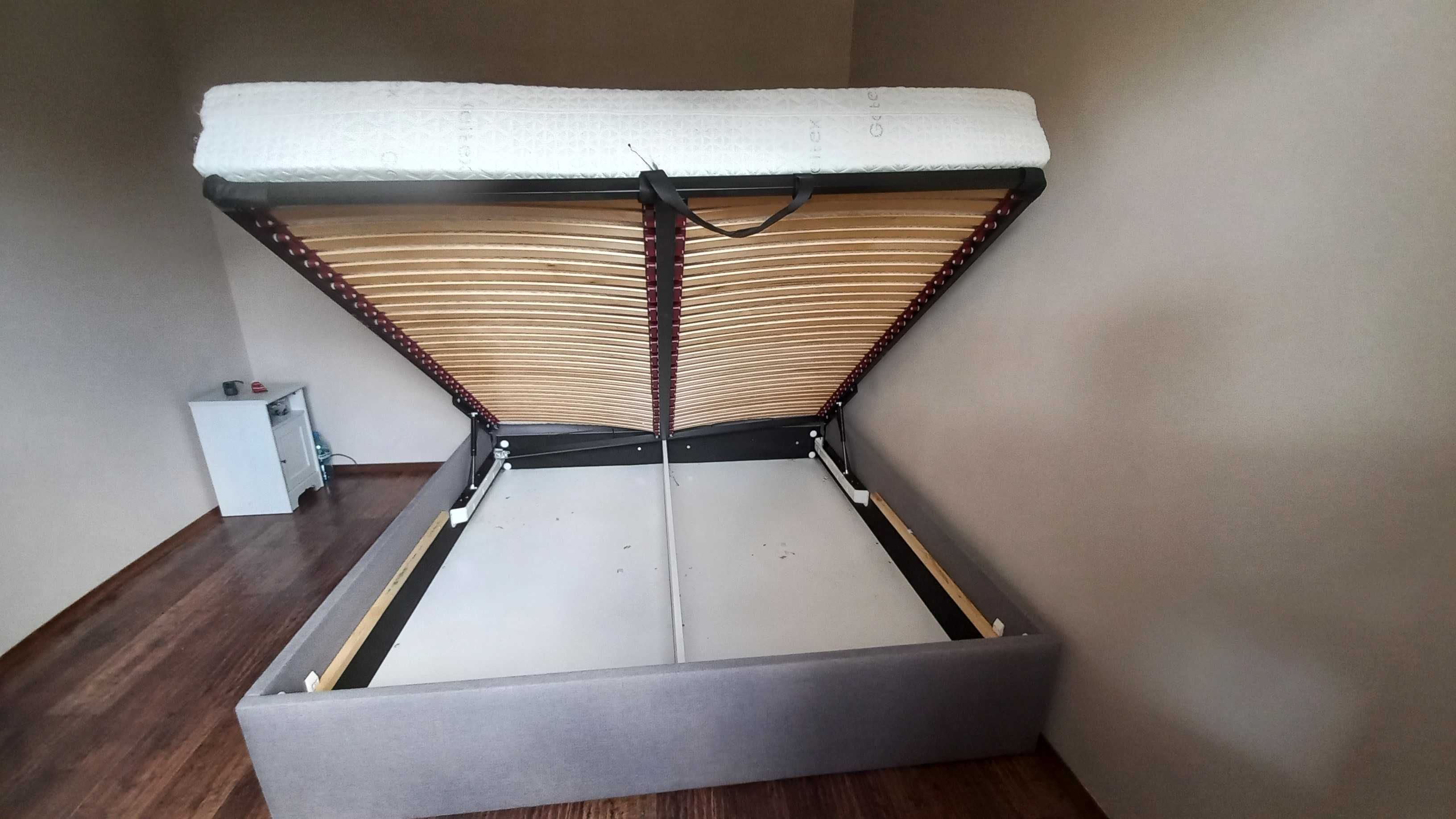 Łóżko 220×200 szare, bez materaca