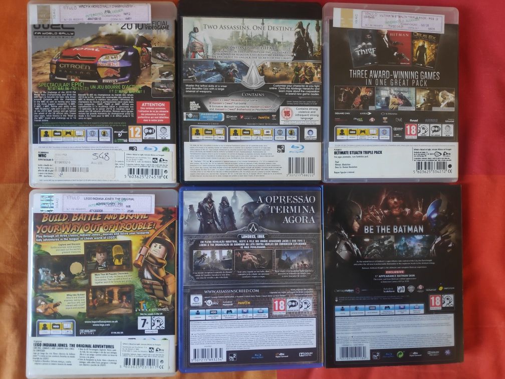 Jogos PS3/PS4 Batman Arkham, Assassin's Creed, LEGO, WRC, Hitman