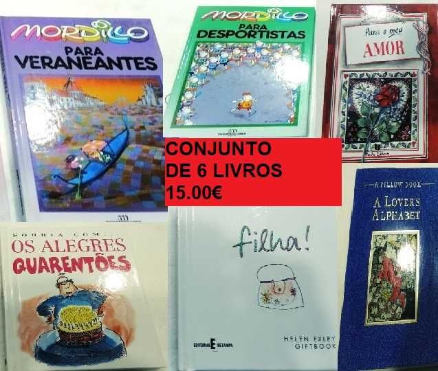 6 Livros pequenos - Venha ler pensar e sorrirrrrrrrrrrrr!!