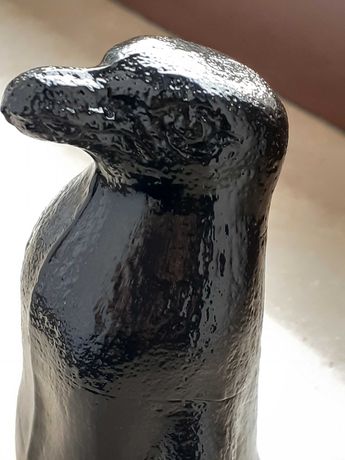 Bohemia glass figurka szklany pingwin matowy czarny