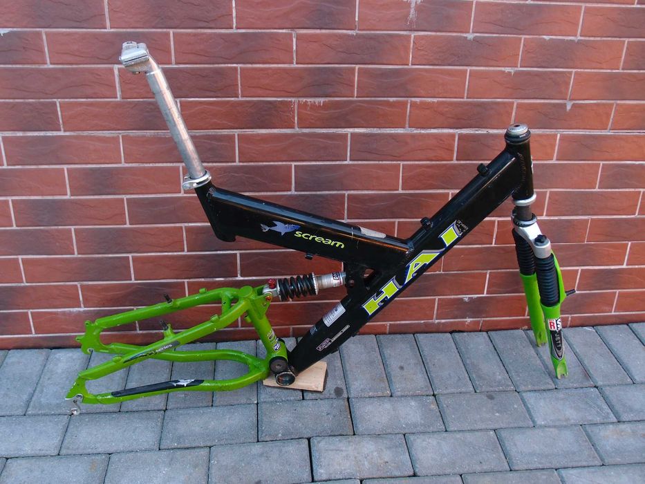 rama amortyzowana MTB HAI BIKE aluminium 7005 Rock Shox Jett DNM