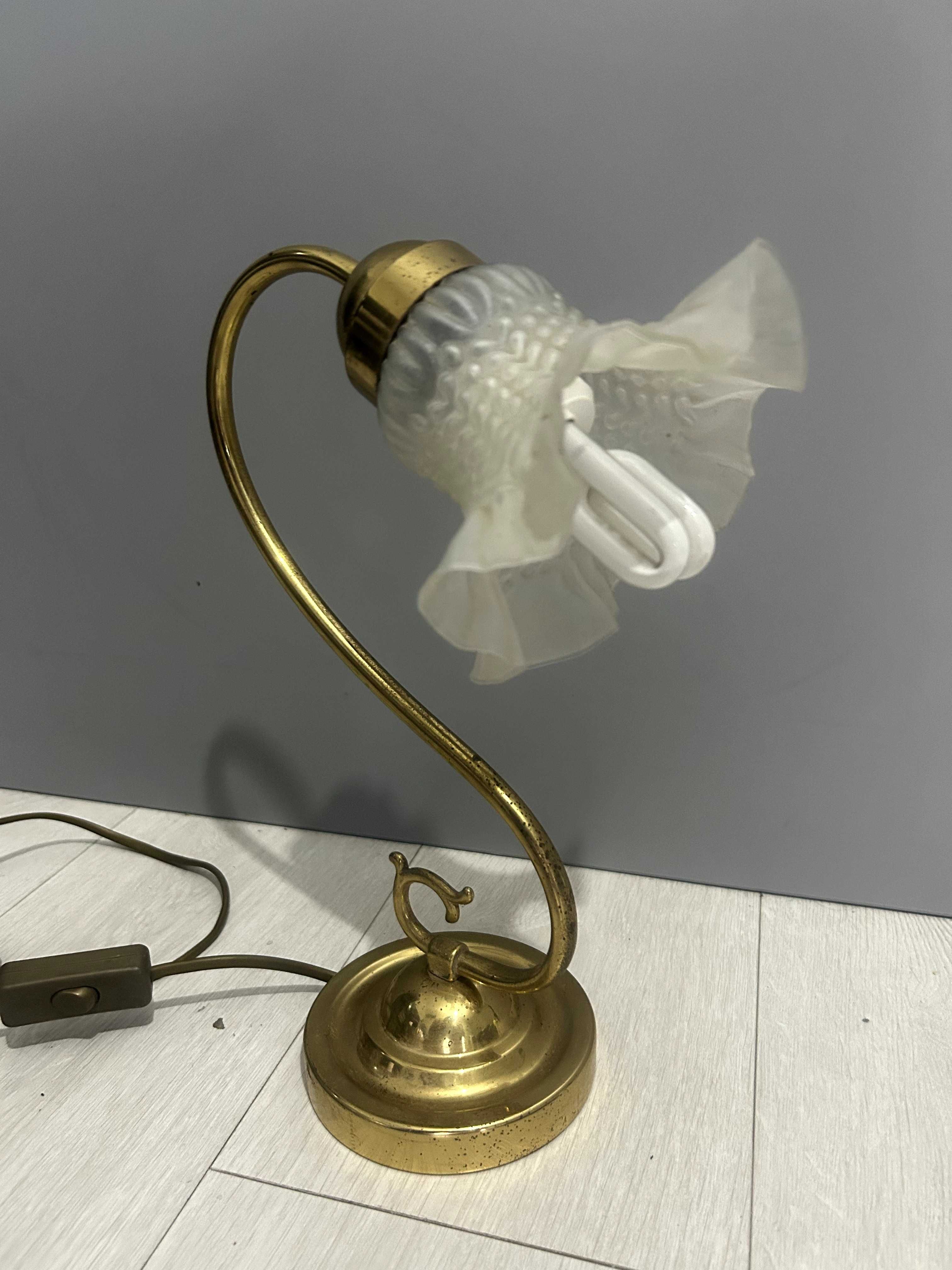 Lampka stołowa pozłacana Retro