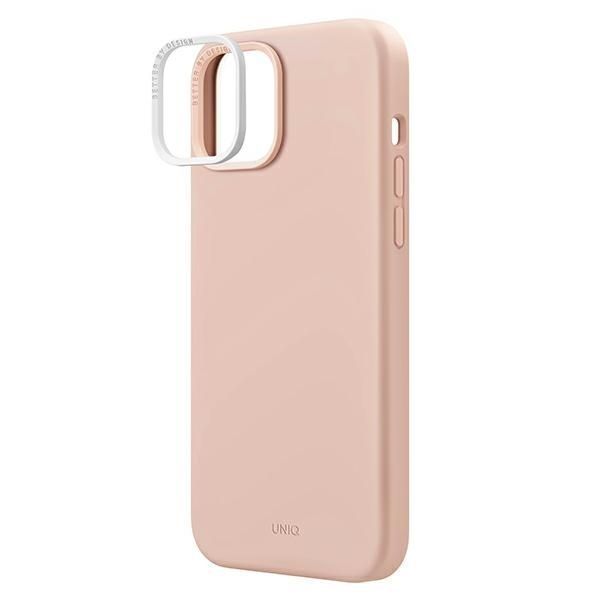 Uniq Etui Lino Iphone 14 Plus / 15 Plus 6.7" Różowy/Blush Pink