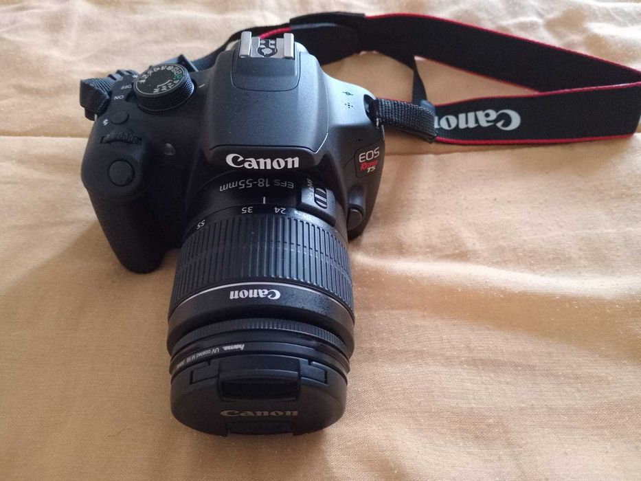 Câmara Canon EOS Rebel T5; lentes 18-55mm
