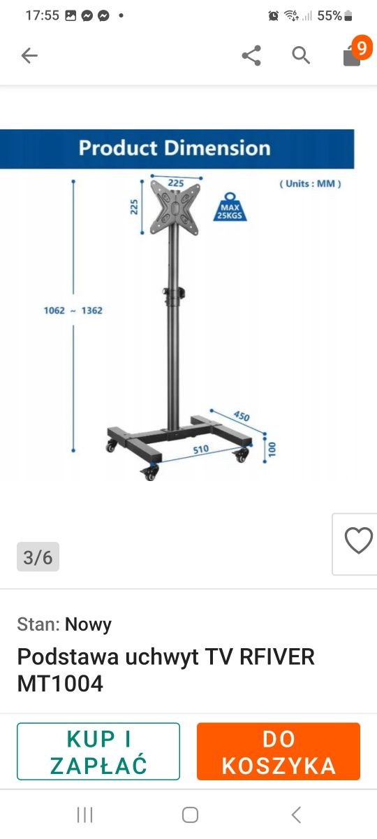 Stojaki  podlogowy pod telewizor.