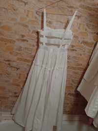 (38/M) ASOS) Długa, biała sukienka z odkrytymi plecami z Londynu