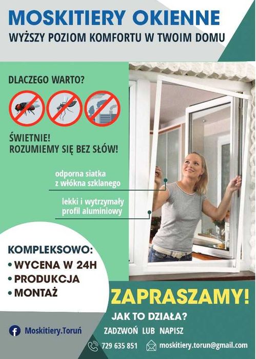 Moskitiery Okienne na wymiar