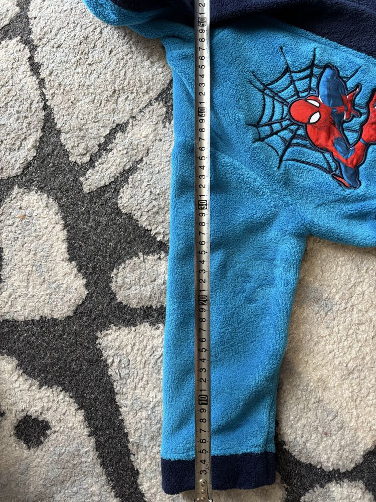 Szlafrok chlopiecy 122 Spiderman i ręcznik z kapturem Strażak Sam
