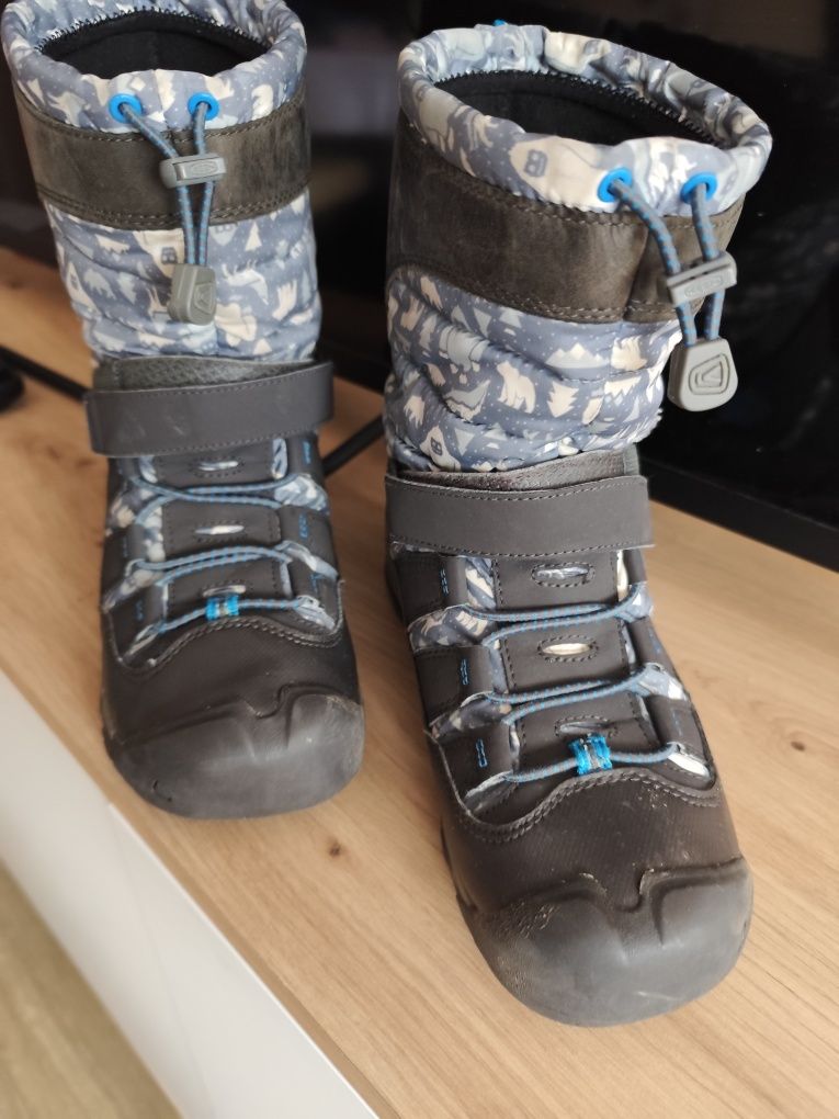 Buty zimowe śniegowce 35 chłopięce keen