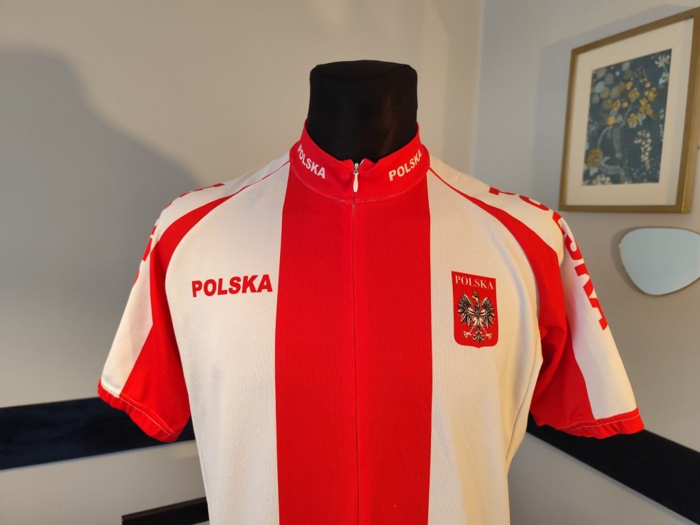 Koszulka kolarska Polska reprezentacja fajna na rower rowerowa