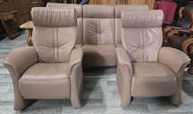 Skórzany Komplet Wypoczynkowy / Kanapa / Fotele / Skóra / Fotel Relax
