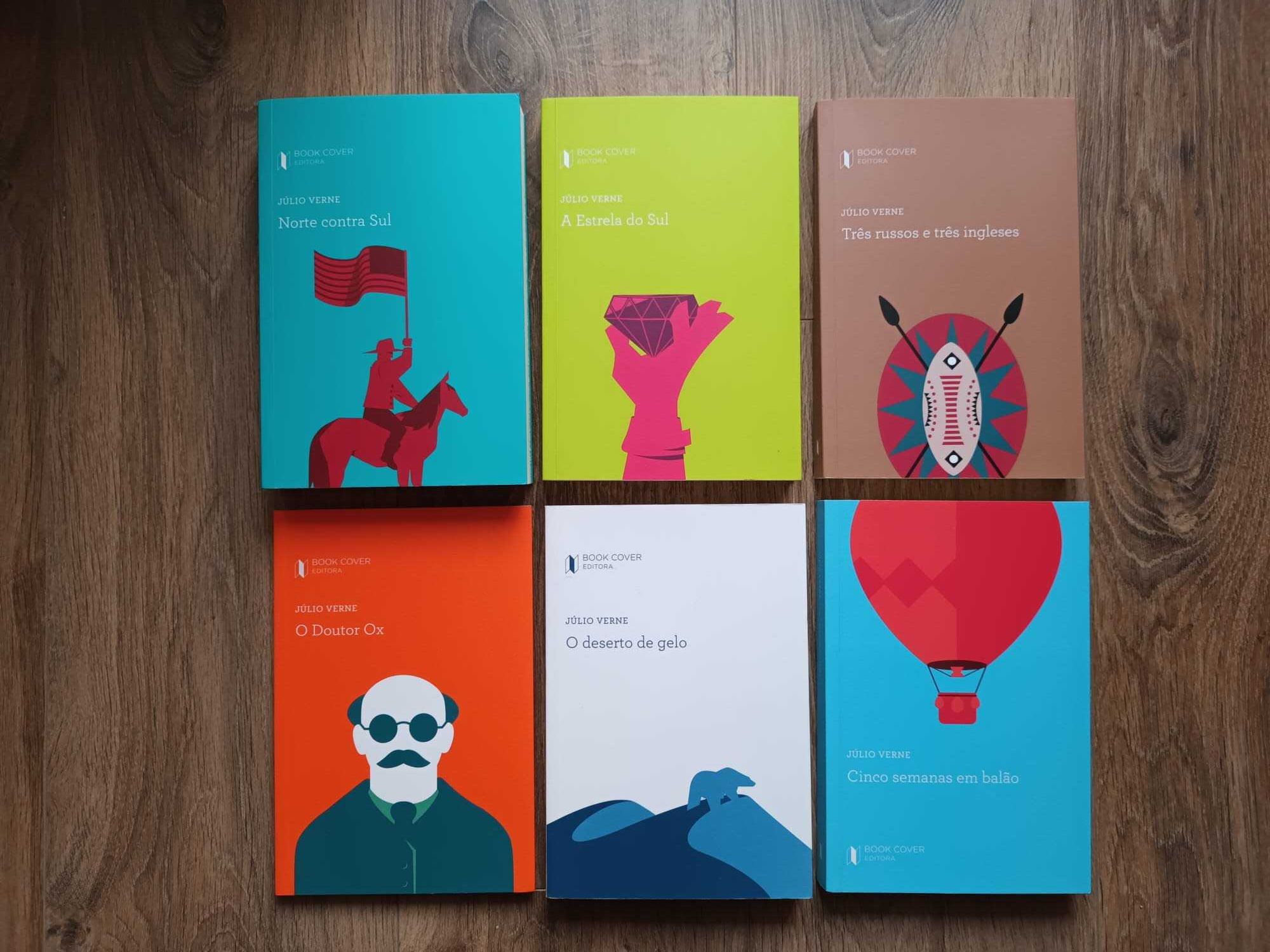 6 Livros Júlio Verne Book Cover [portes grátis]
