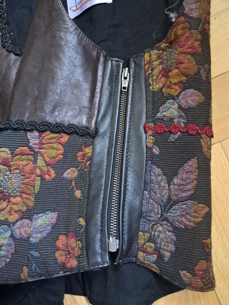 Gorset kamizelka damska skóra naturalna S/M