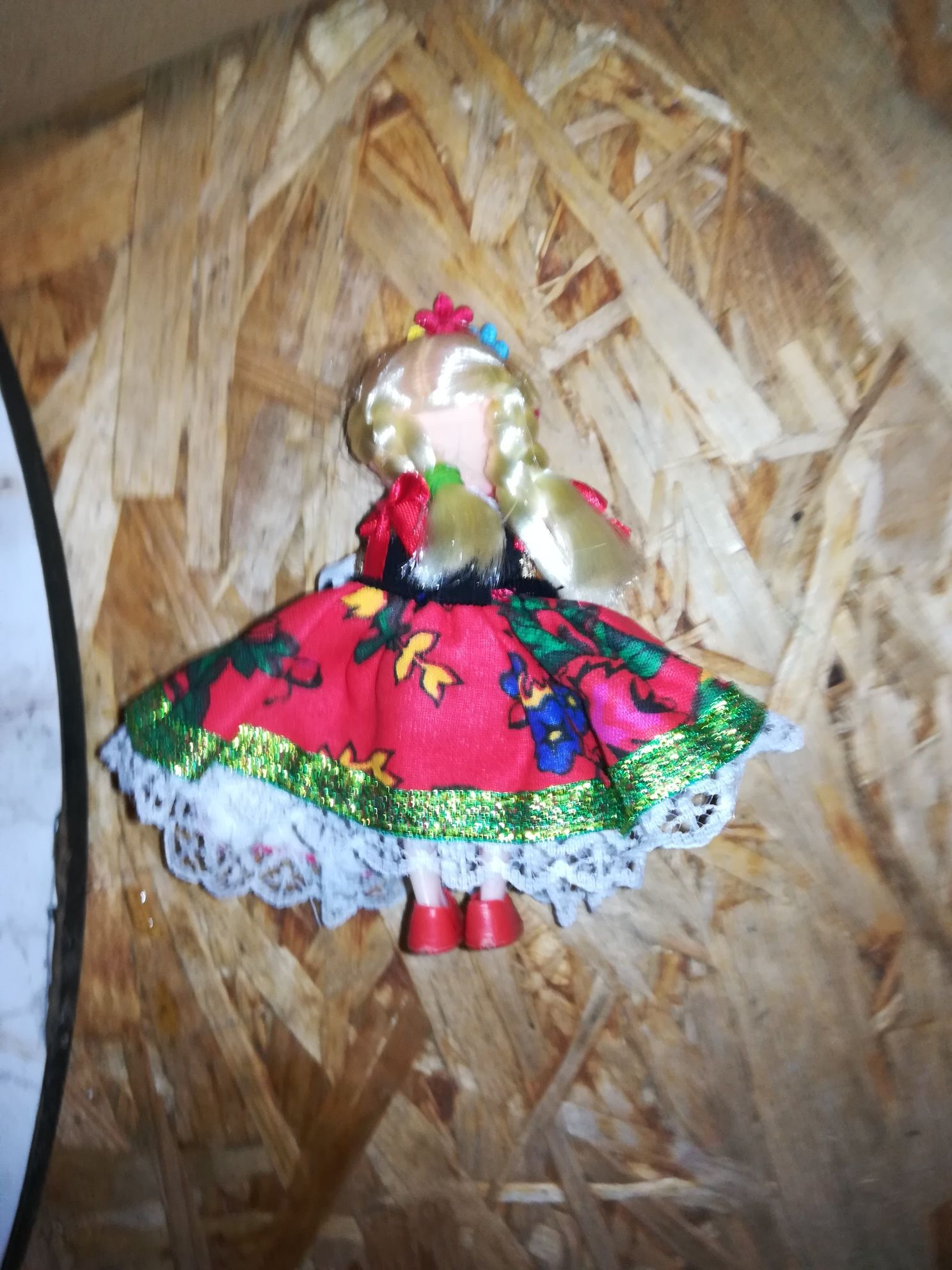 Stara vintage PRL lalka krakowianka w stroju ludowym ok 10 cm