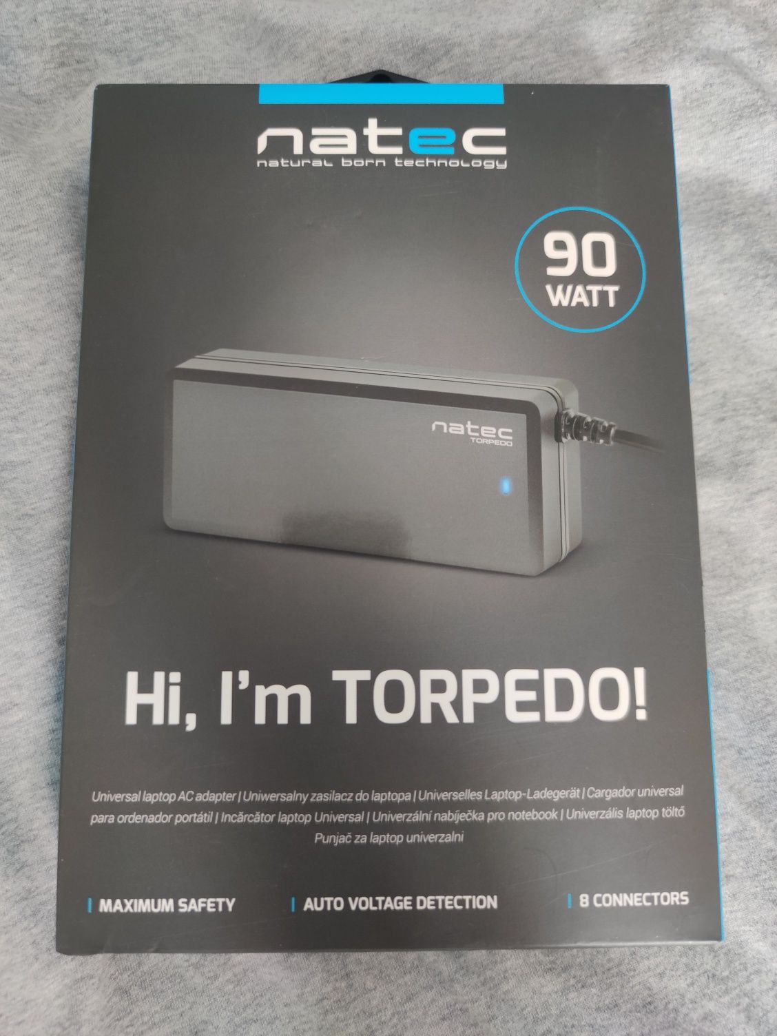 Natec Torpedo UNI-90, zasilacz uniwersalny 90W do laptopów