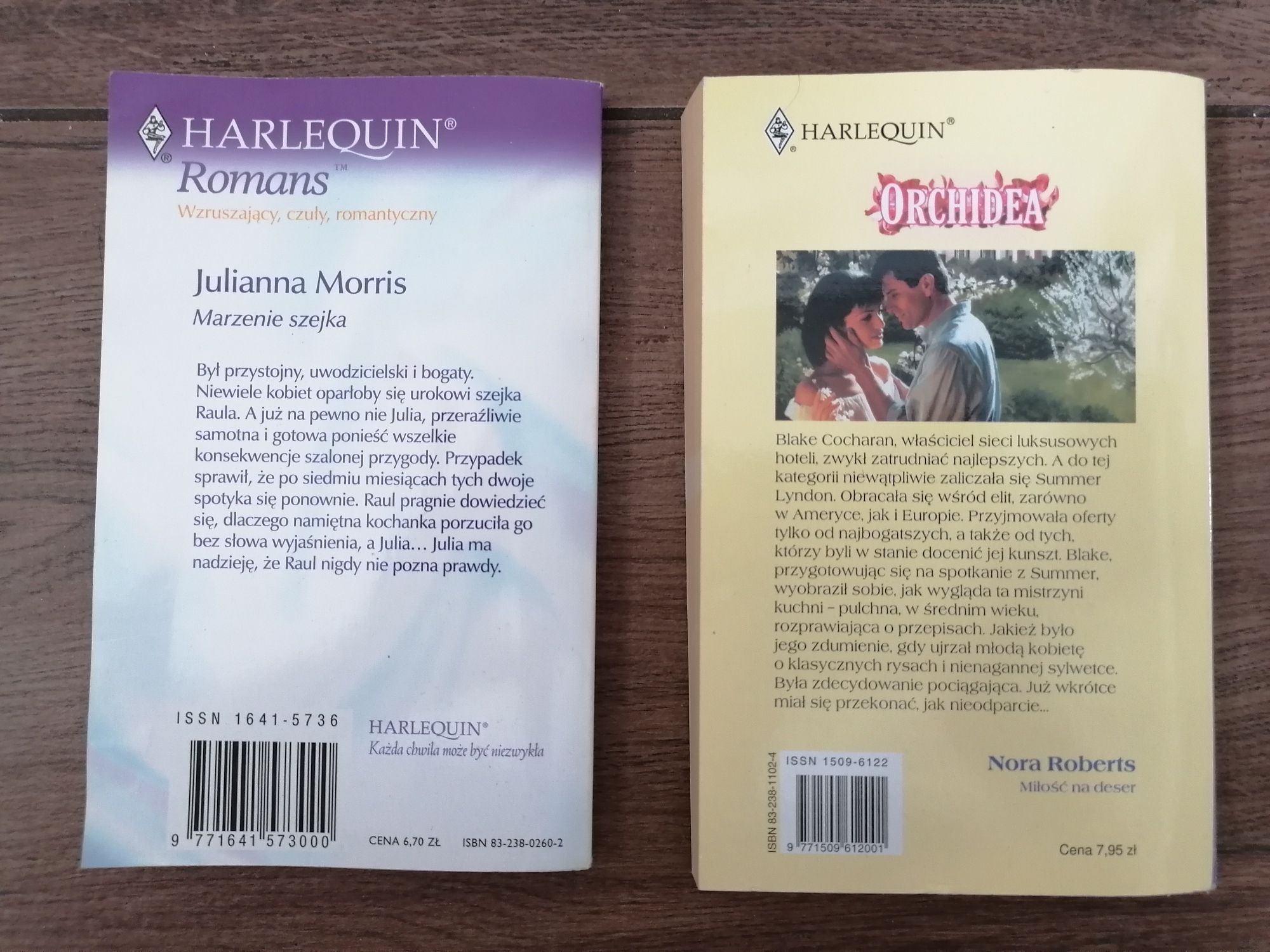 Harlequin Nora Roberts Miłość na deser Julianna Morris Marzenie szejka