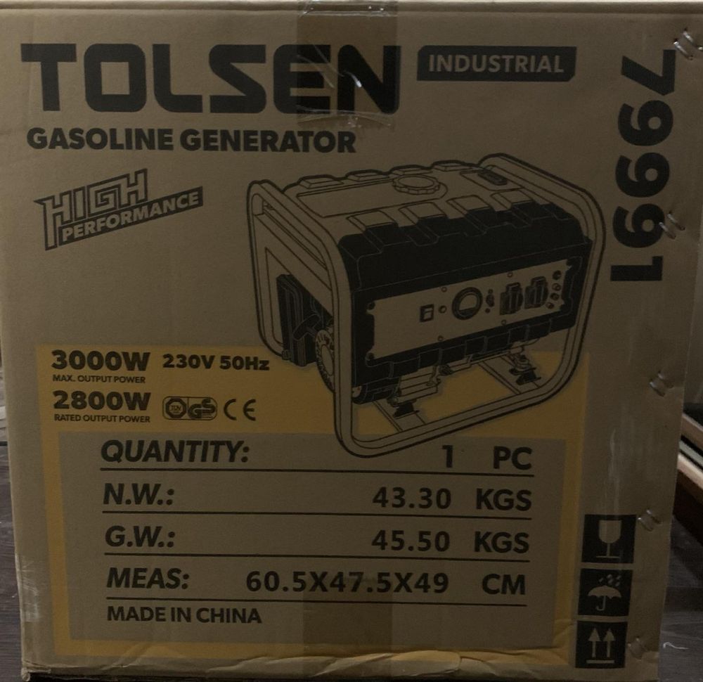 Продам генератор Tolsen 2.8 кВт