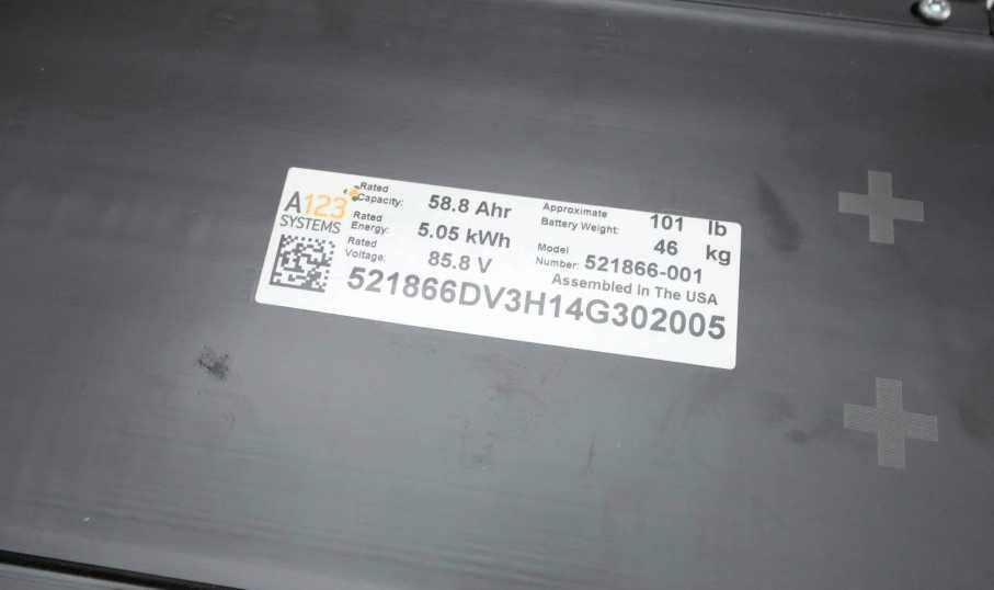 Батарея LiFePo4 – A123 systems 5,05кВт (26S3P 86V)