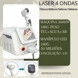 Maquina depilaçao laser 4 ondas novo modelo exclusovo