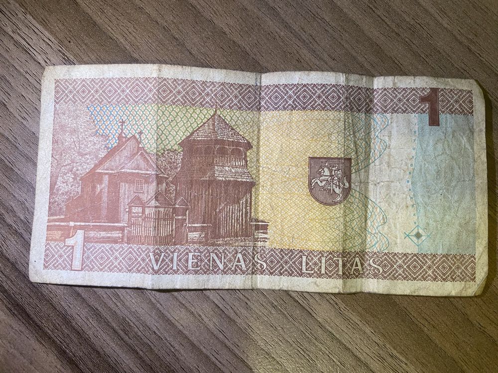 Banknot Litwa  1 Litas