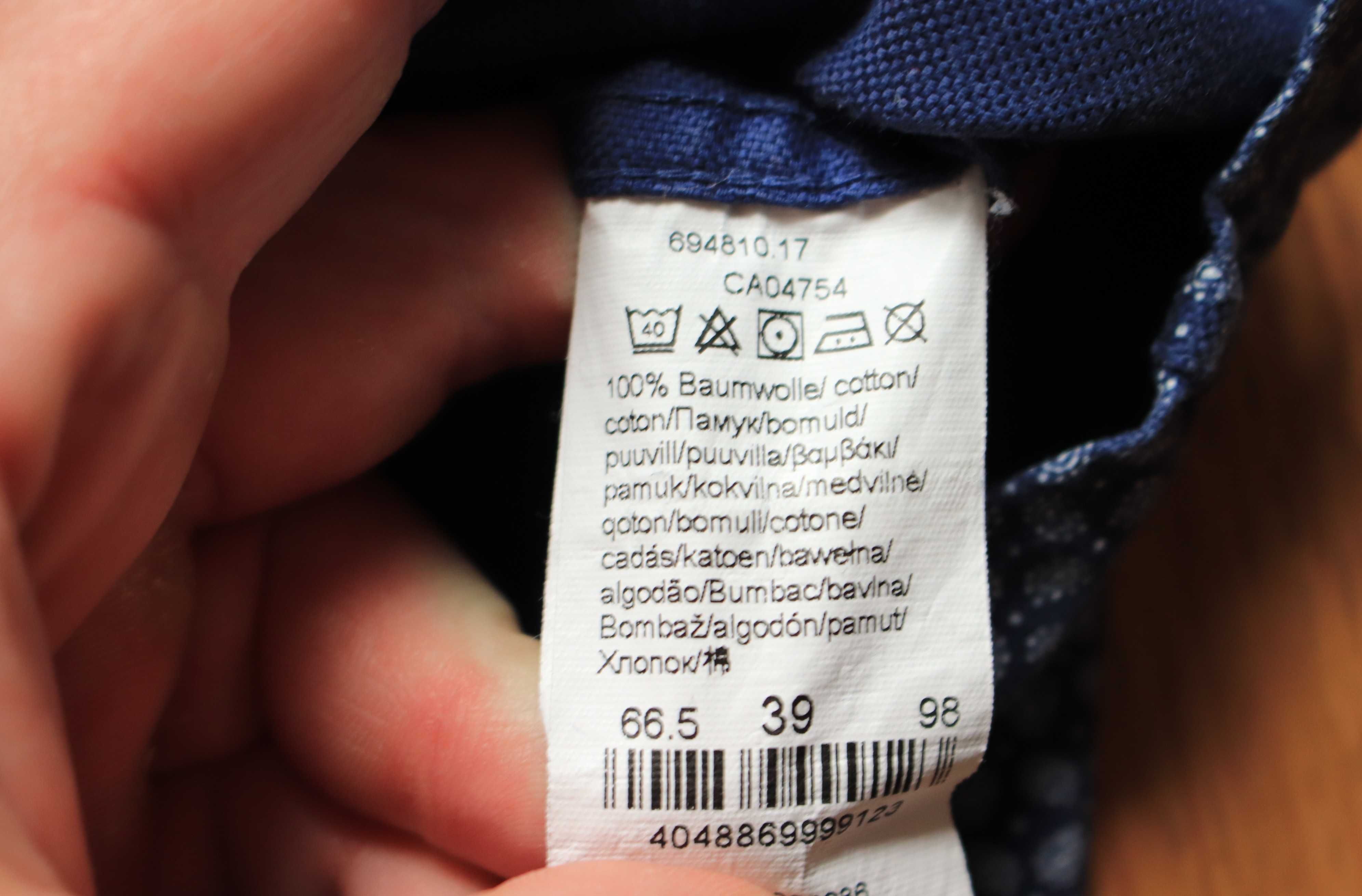 Koszula Seidensticker wzór męska slim Fit r. 39 bawełniana długi rękaw