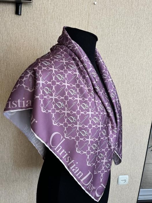 Шовкова хустка christian dior, шовк, шов роуль