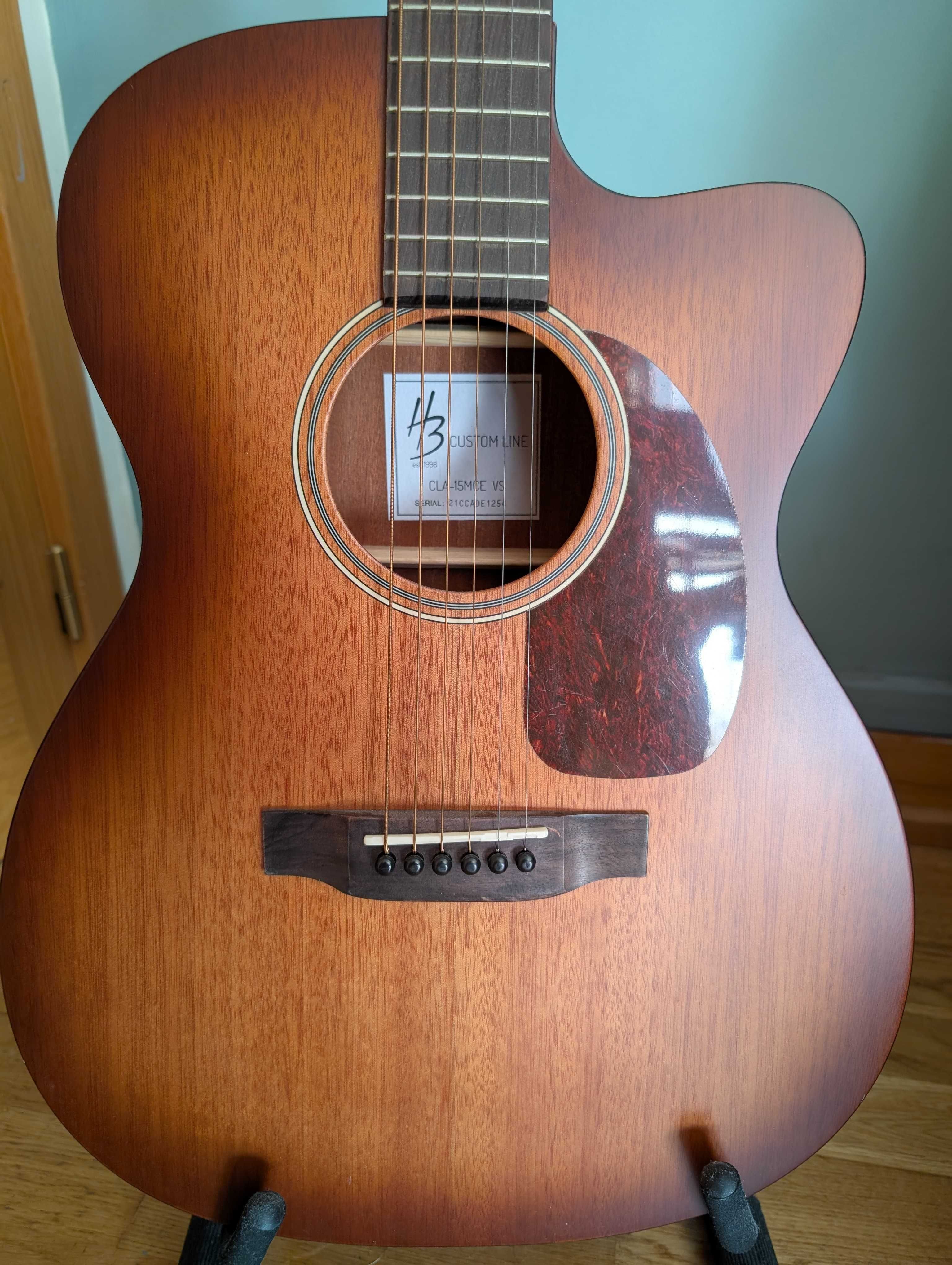 Guitarra Acústica Harley Benton Custom Line CLA-15MCE VS