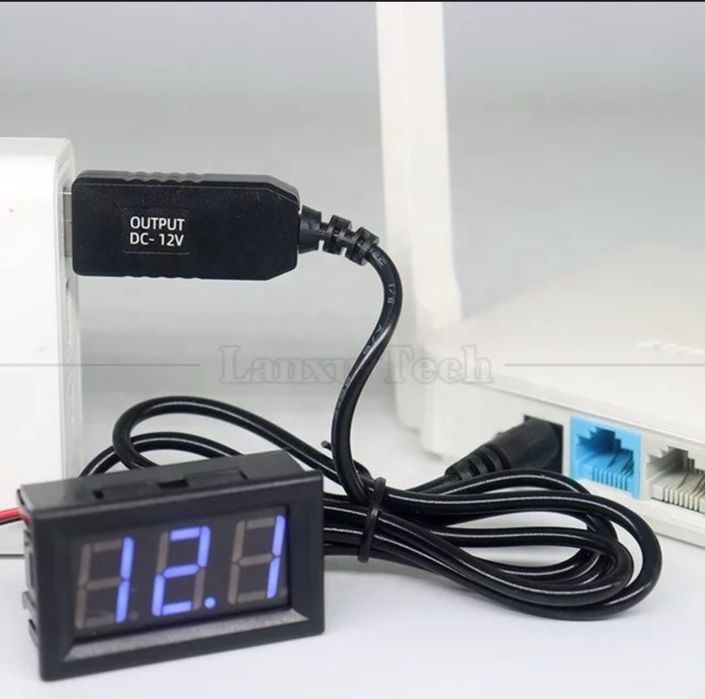 Кабель питания для WIFI роутера от павербанка DC USB 5v-9v , 5v-12v