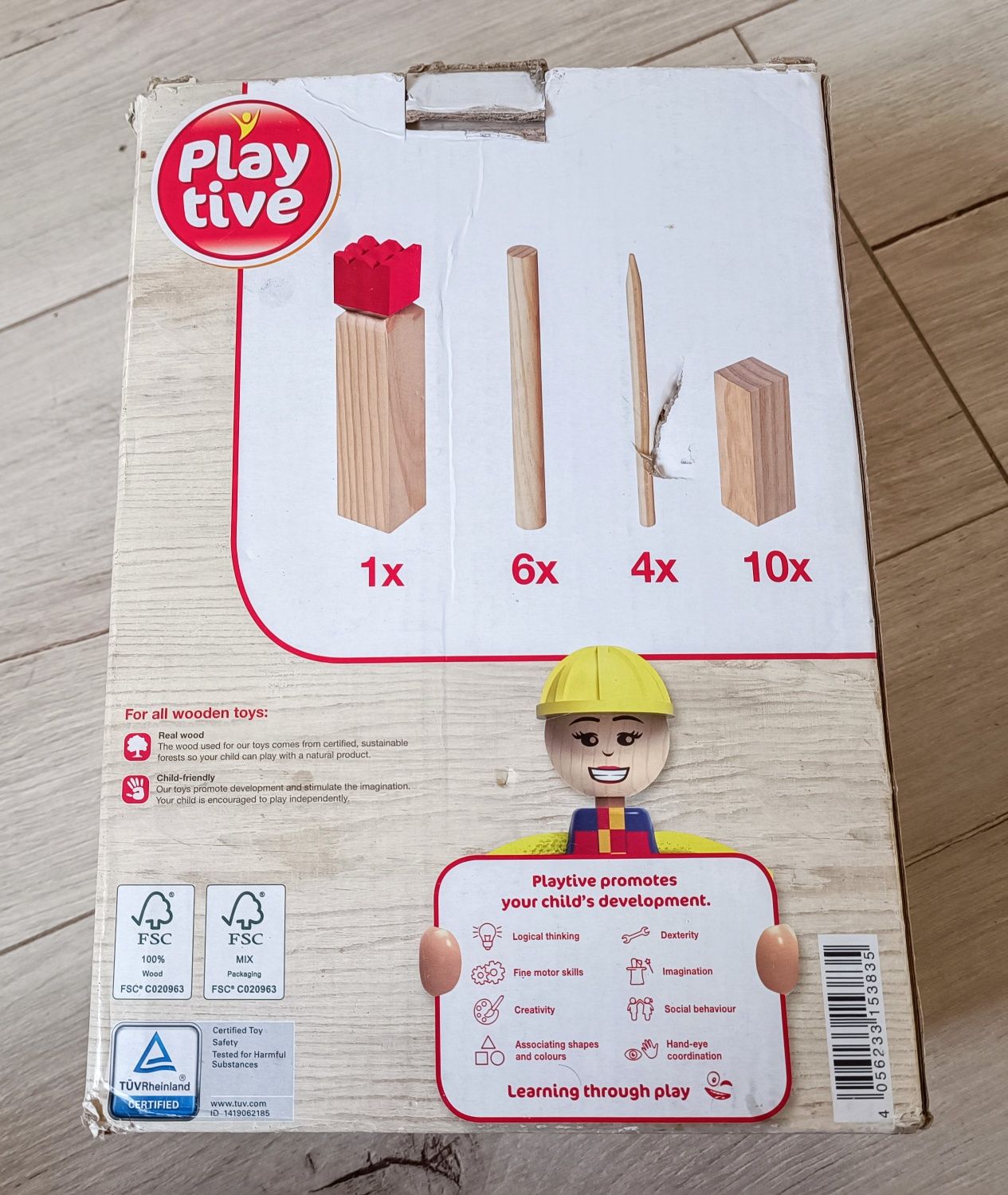 Kubb Play Tive drewniane szachy szwedzkie drewno Nowe 6+