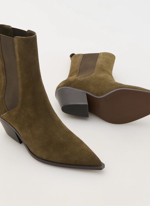 Замшеві ковбойські ботильйони