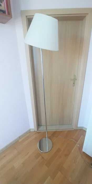 Lampa stojąca ecru abażur