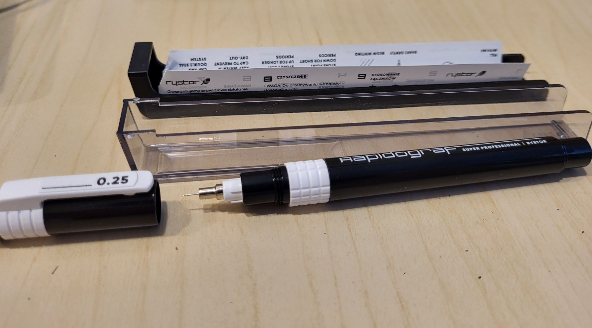 rapidograf Super Professional, Rystor 0,25 mm nowy