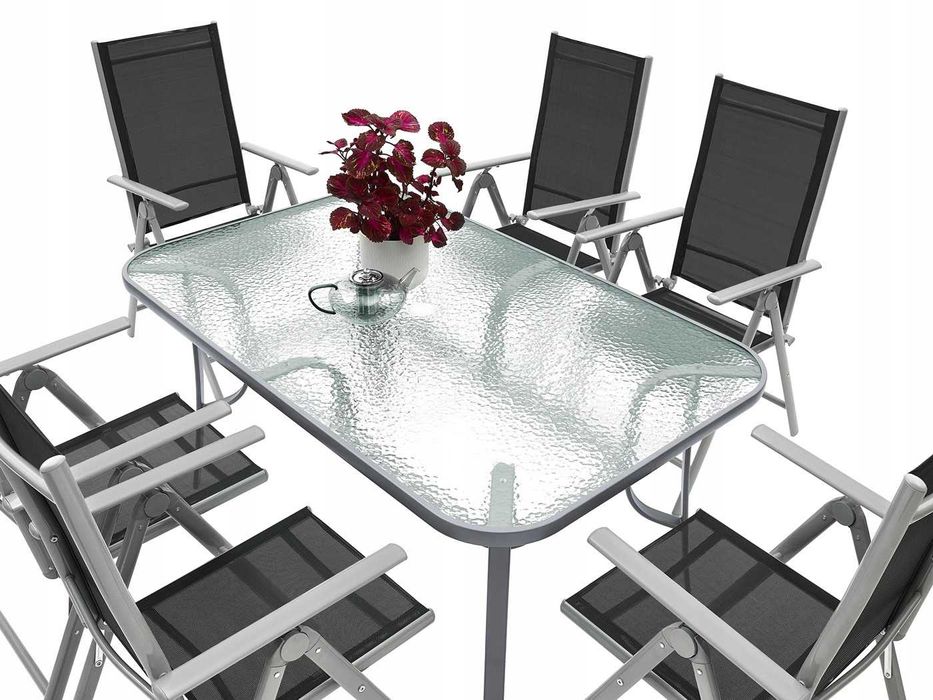 Meble Ogrodowe Zestaw STÓŁ 6+1 NA TARAS BALKON