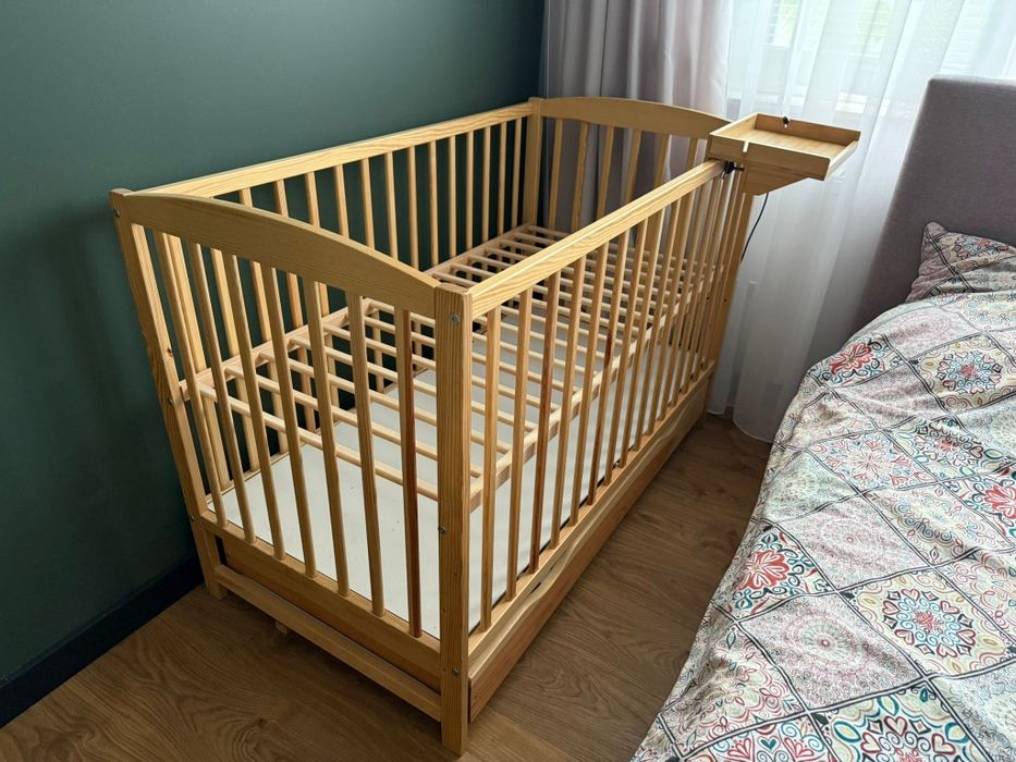 Łóżeczko drewniane 120x60