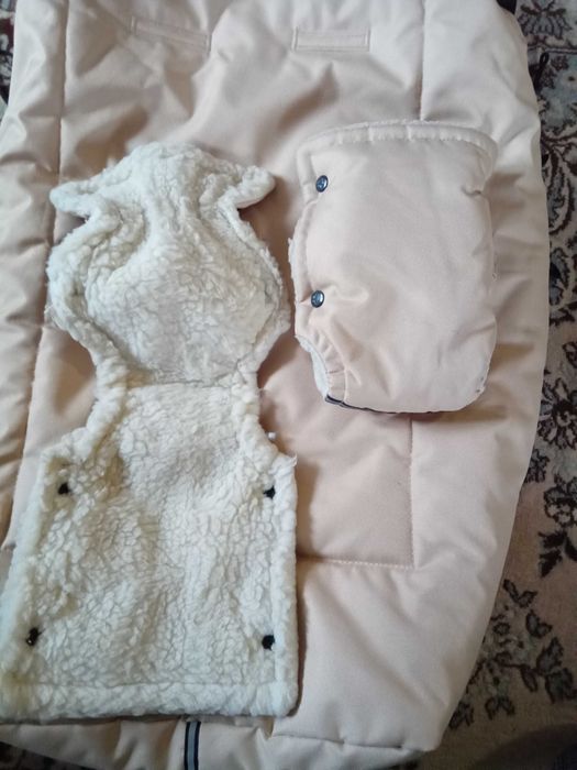 Теплий конверт на овчині у візок