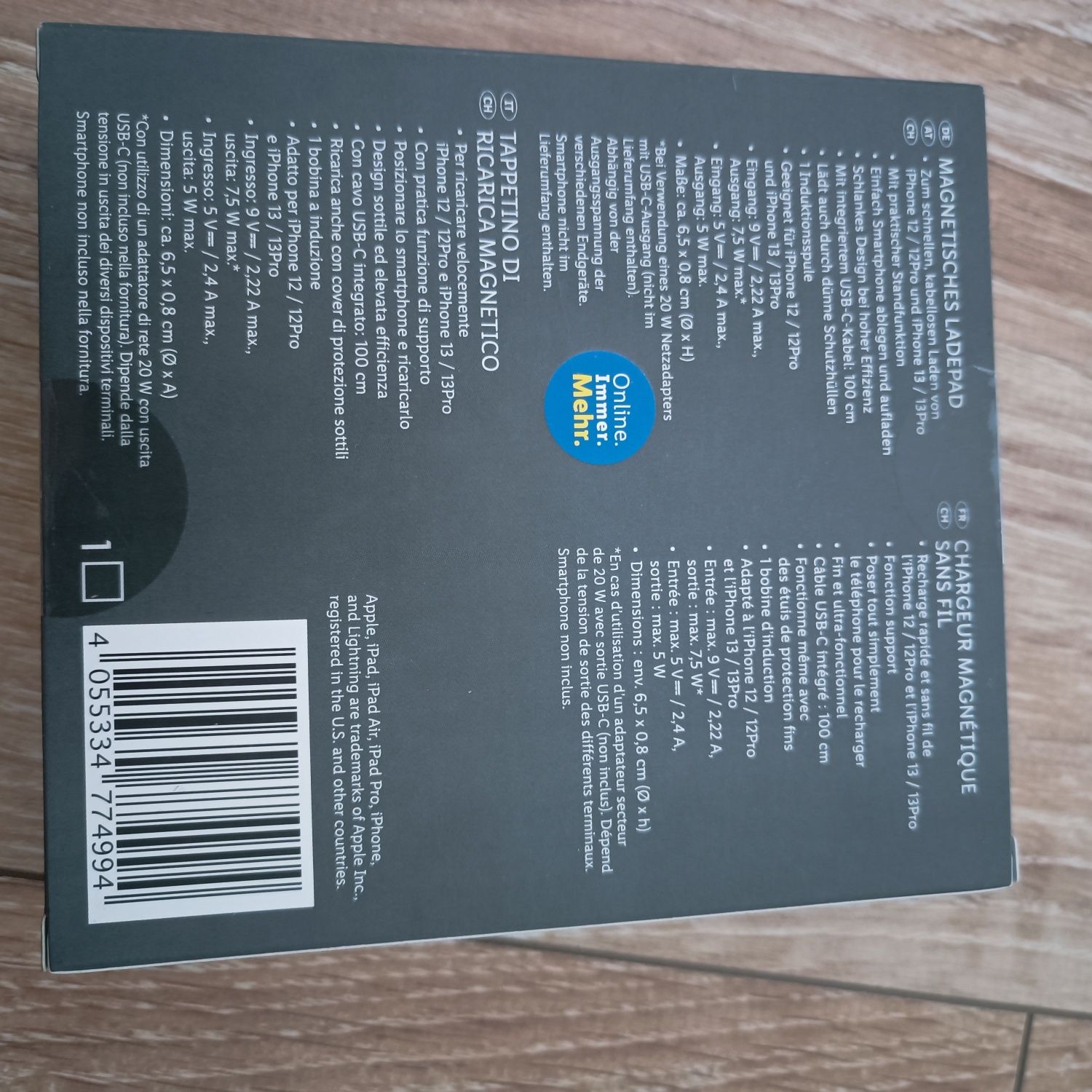 TRONIC Ładowarka do telefonu bezprzewodowa 7,5 W