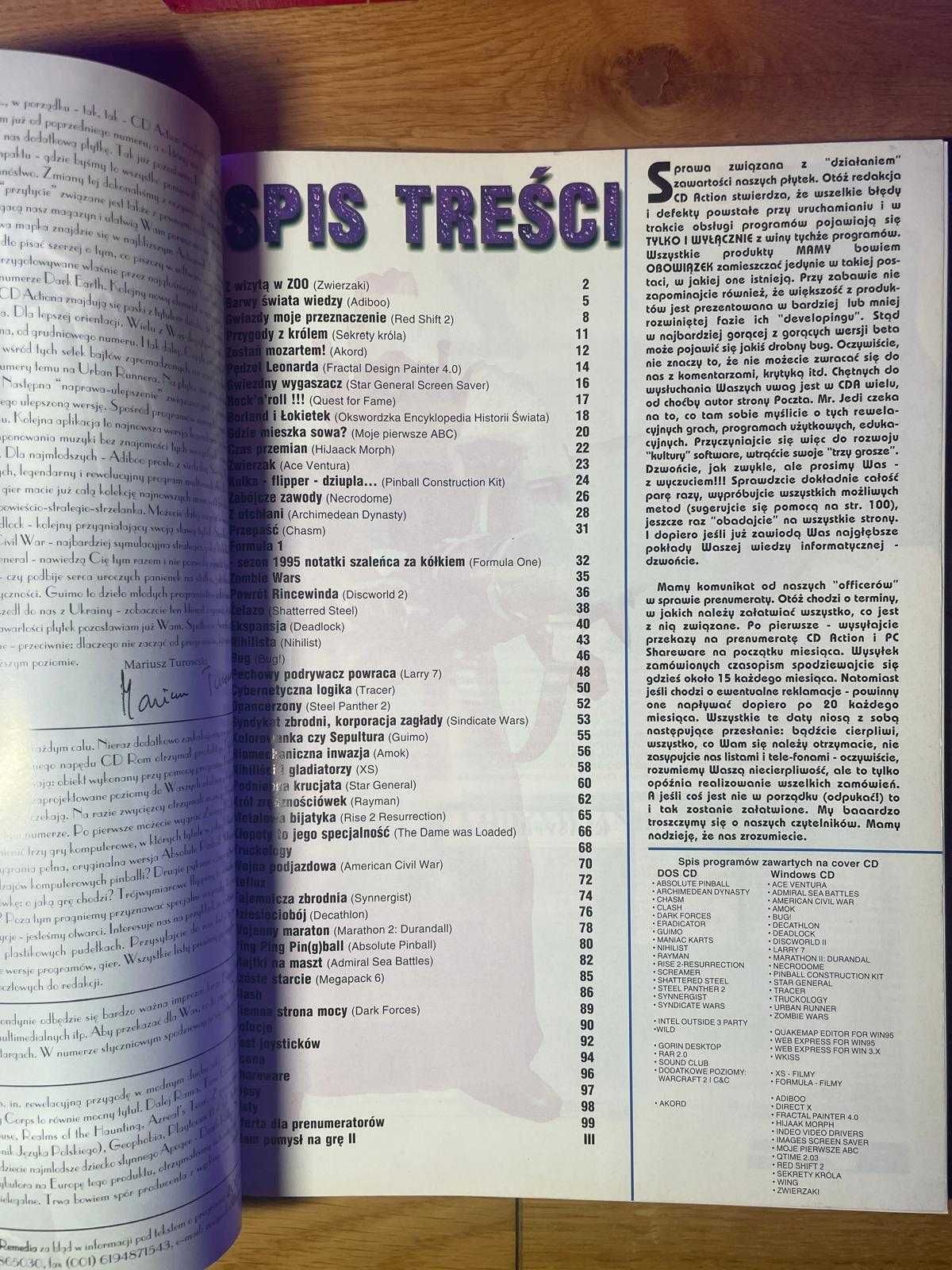 CD-Action 6/1996 nr 6 | Kultowe czasopismo o grach | Retro | Kolekcja