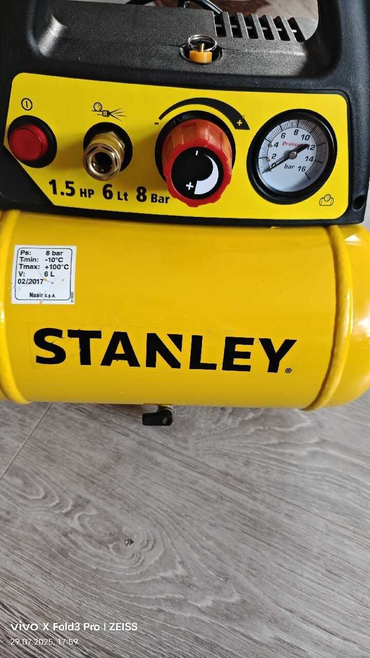 Stanley kompresor bezolejowy sprężarka 6l 8 bar