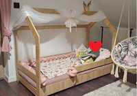 Łóżko dla dzieci, dziecięce Baby Boo domek 87x160cm wielokolorowy