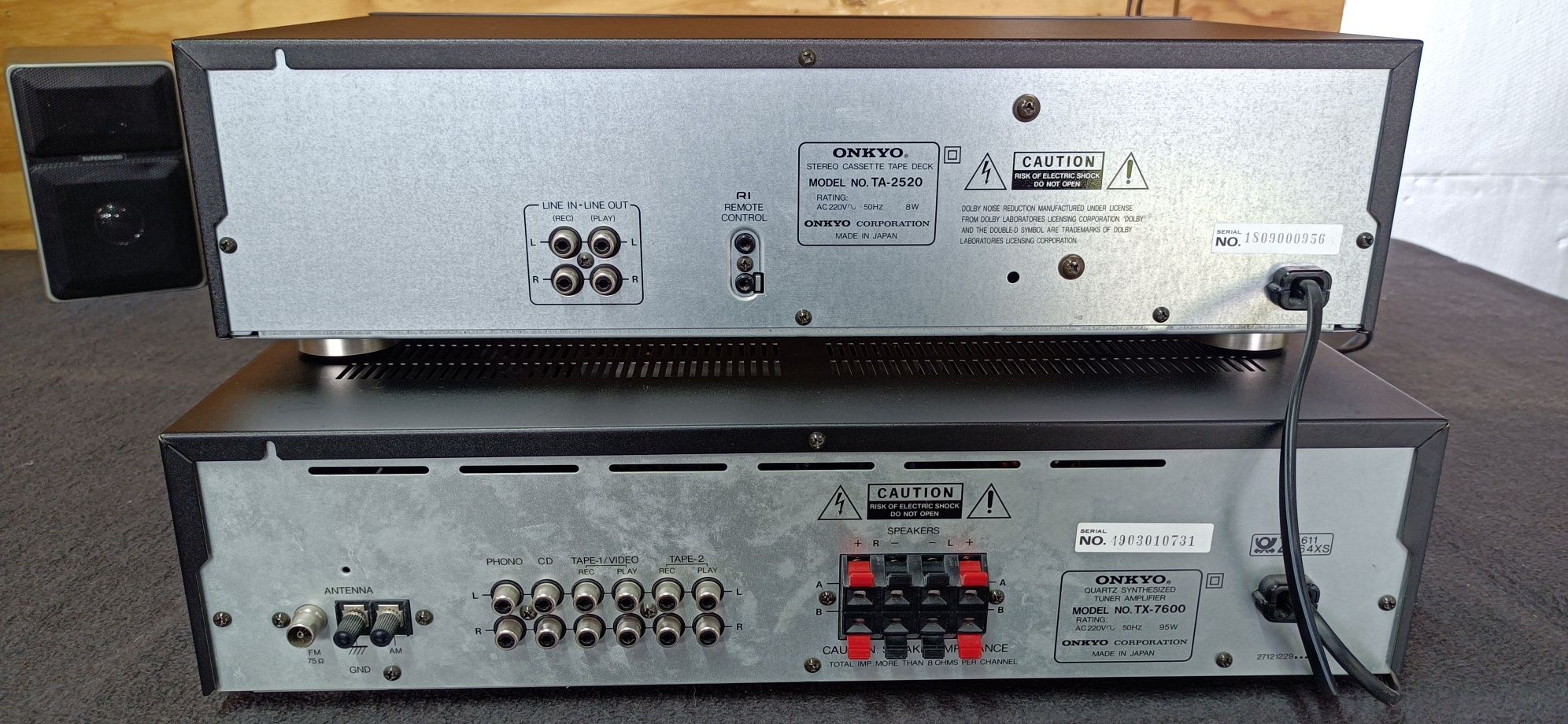 Amplituner Onkyo TX-7600 oraz Deck Onkyo TA-2520