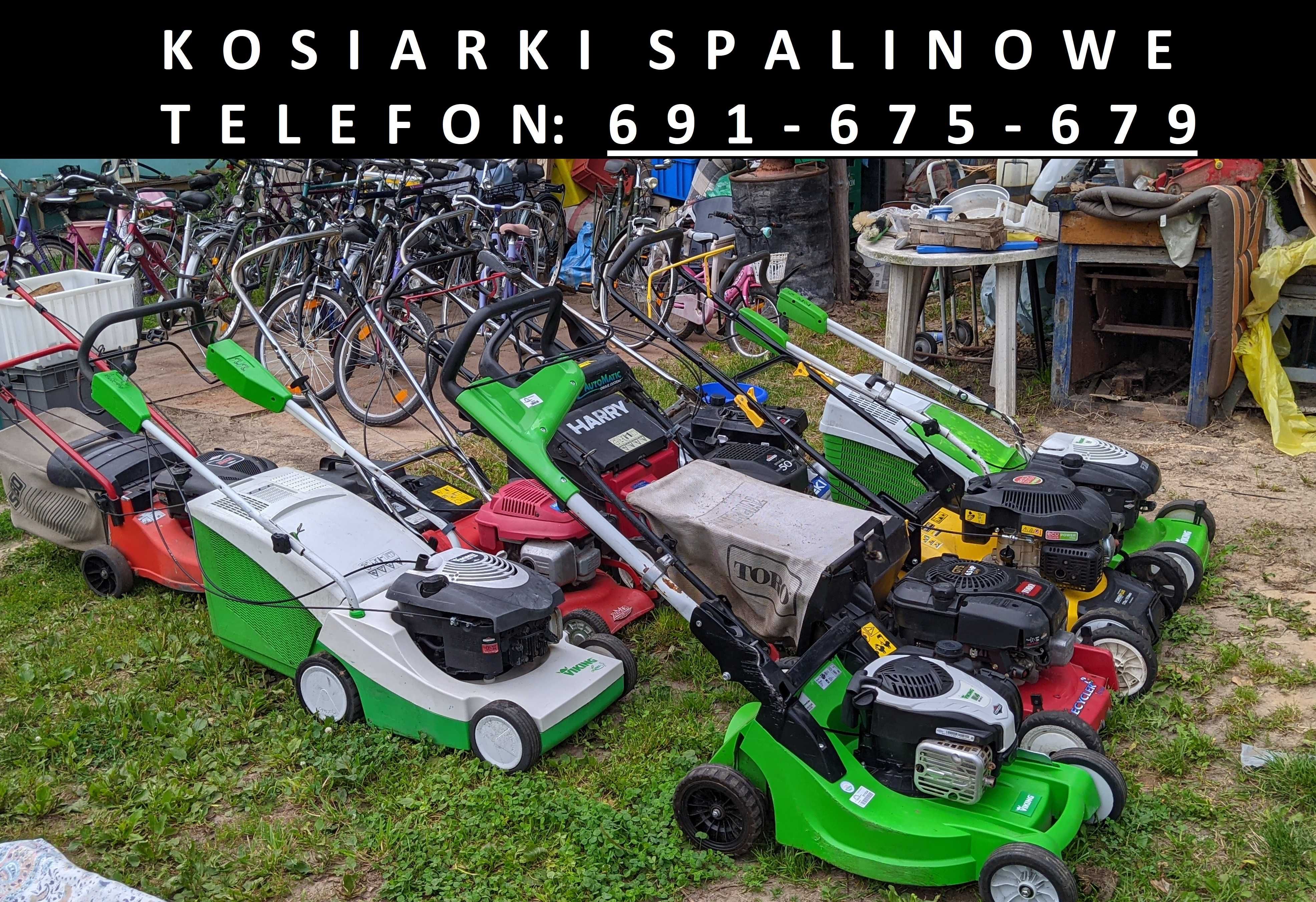 Używane kosiarka spalinowa-silniki B&S/Honda/wyrzut boczny/kosz/napęd