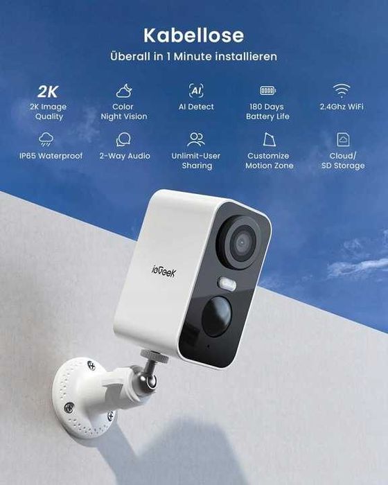 ieGeek ZS-GX3S Kamera monitoringowa 2K zewnętrzna bezprzewodowa [2188]