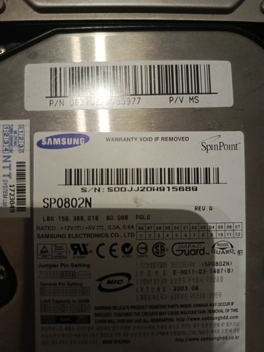 Stare dyski twarde 6szt 20 GB 40gb 80gb