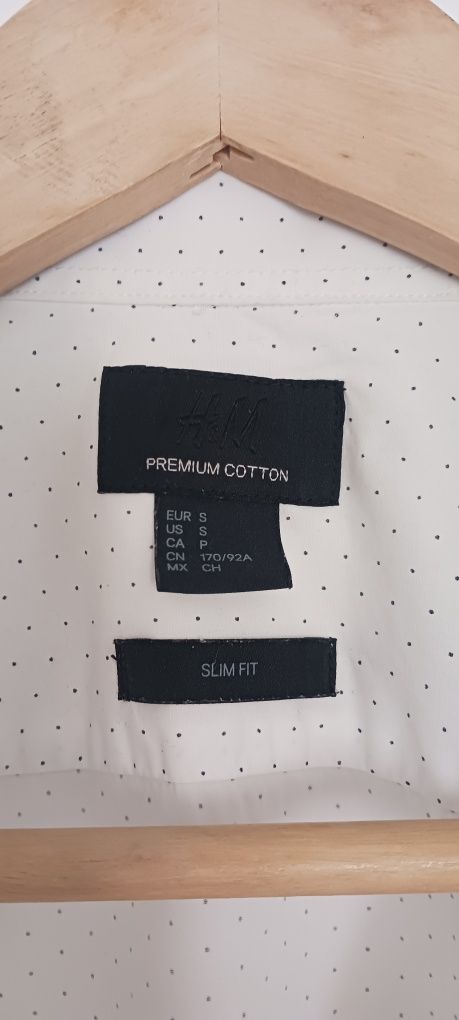 Koszula Slim S H&M Premium Cotton