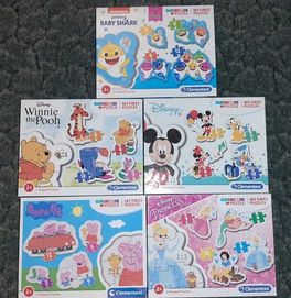 Moje pierwsze puzzle Clementoni 5 sztuk Minnie Peppa księżniczki Shark