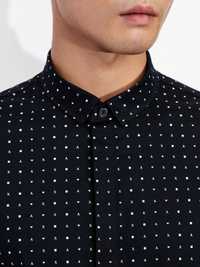 Чоловіча літня рубашка з коротким рукавом Armani Exchange чорна М